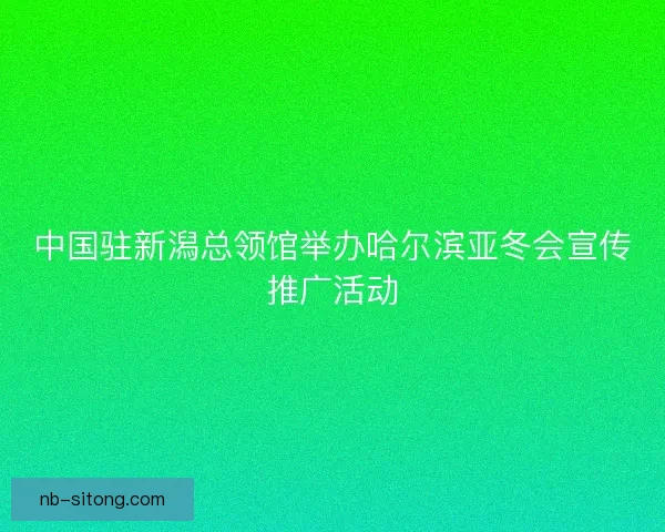中国驻新潟总领馆举办哈尔滨亚冬会宣传推广活动