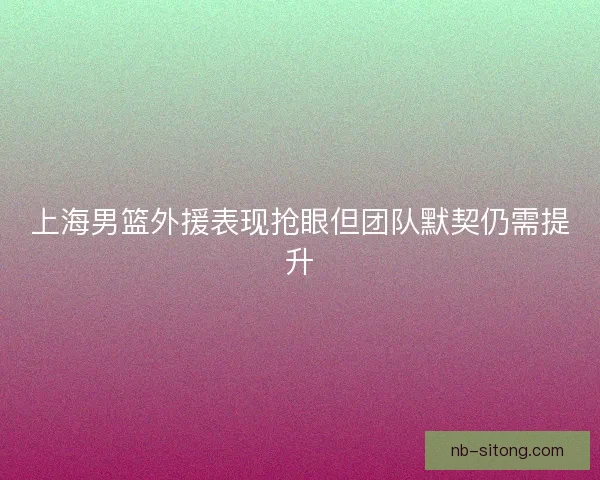 上海男篮外援表现抢眼但团队默契仍需提升